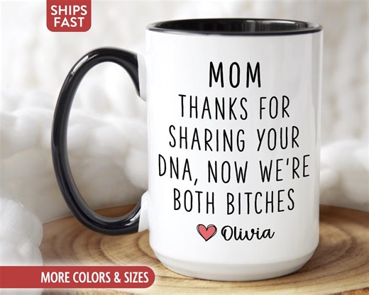 Mom Mug, Personalized Mom Cup, Custom Mom Coffee Mug, Funny Gift for Mom From Daughter, Mom Birthday Christmas Mothers Day Mom Gifts H-79W - Etsy