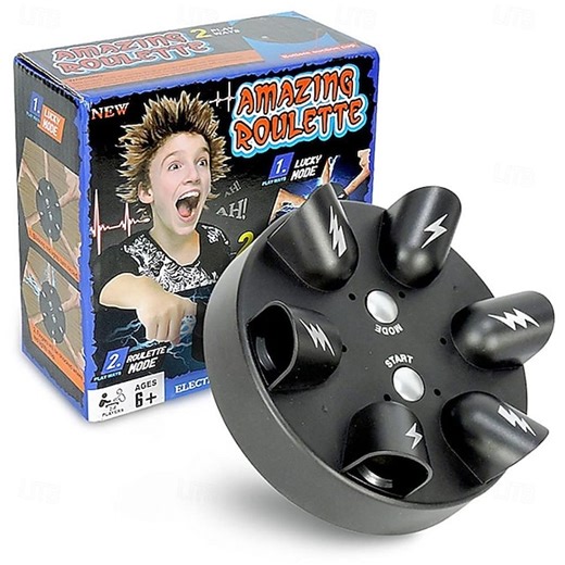 Shock Roulette Party Game Interesting Party GameToy Electric Game of Chance Micro Roulette Polygraph Finger ShockGame Toy Party Gift Electric Shock Detector Game Analyzer Consoles 2025