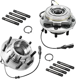 Detroit Axle - 4WD Front Wheel Bearing Hubs for Ford F-250 F-350 Super Duty DRW, 2005-2009 F-250 SD 2005-2010 F-350 SD Replacement Wheel Bearing and Hubs Assembly Set