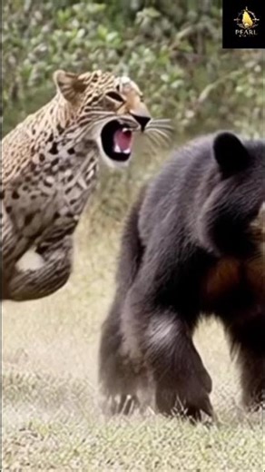 Leopard vs Sloth Bear 😳 Face-Off in Yala National Park!