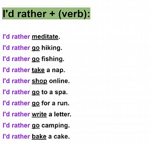 I'd rather (verb) | Empowering English Learning