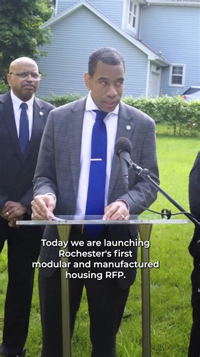 Mayor Evans announced today the City’s first Modular and Manufactured Housing RFP — a bold new pilot program to explore innovative, cost-effective ways to expand housing in our neighborhoods. Learn more: cityofrochester.gov/modularhomes | City of Rochester, NY