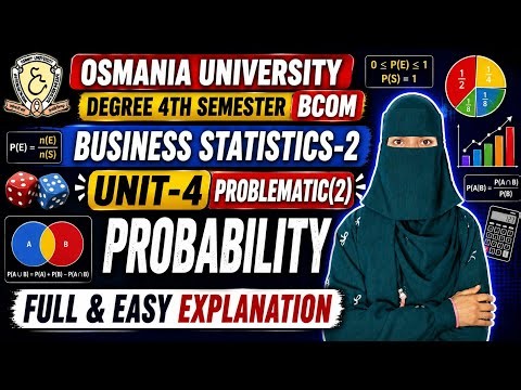 BS-2 UNIT-4 | Degree 4th sem business statistics-2 unit-4 Probability full explanation💯