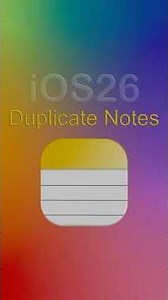 New in iOS 26: Duplicate Notes with One Tap! #ios26 #ipados26 #apple