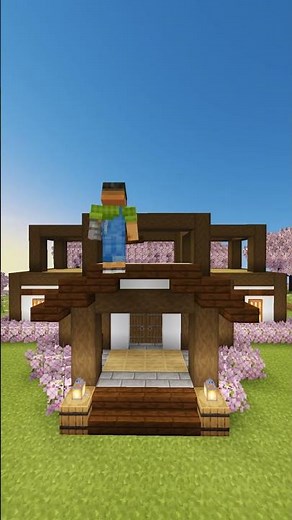 Minecraft Japanese House Build Tutorial 🏯 #minecraft