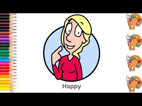 Happy - Sketch Art and Paint | Step by step tutorial | Pencil to Palette