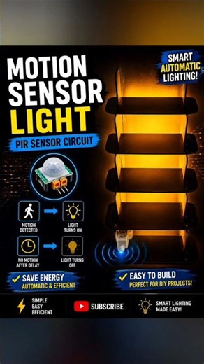 DIY Motion Sensor Light | PIR Sensor Project ⚡