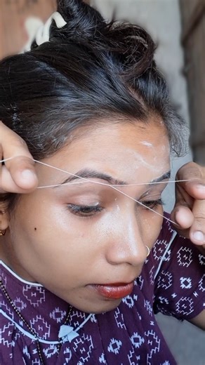kajal Kumari on Instagram: "Eyebrow threading tutorial"