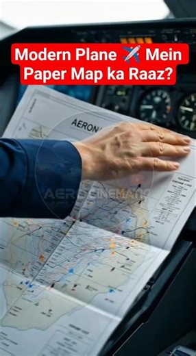 Why Modern Pilots Still Use Paper Maps? ✈️🗺️ #aviation #ytshorts