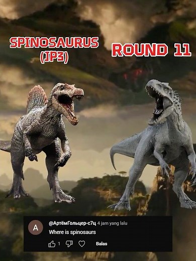 Spinosaurus (JP3) VS Indominus-Rex, D-Rex, T-Rex, Indoraptor (Jurrasic World) #jurassicworld