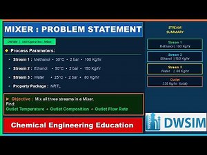 DWSIM Mixer Simulation 🔥 Methanol Ethanol Water Mixing | NRTL Explained #DWSIM