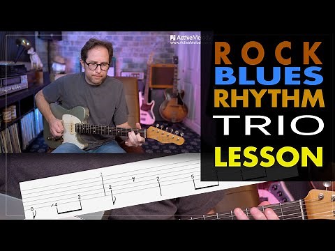 Rhythm guitar lesson - Rock blues rhythm in a trio using the Call & Response technique - EP447