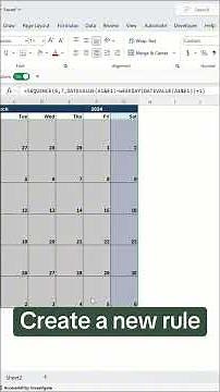 How to create an Excel calendar. 📅