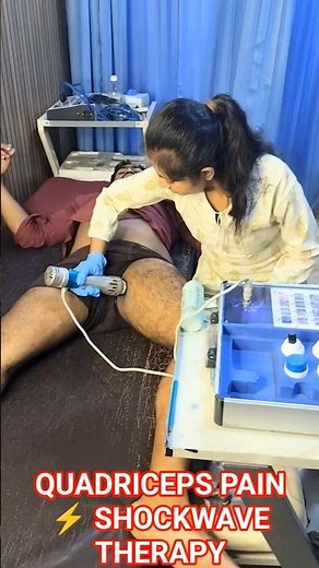 Quadriceps Pain Treatment with Shockwave Therapy Fast Muscle Pain Relief Physiotherapy #painrelief