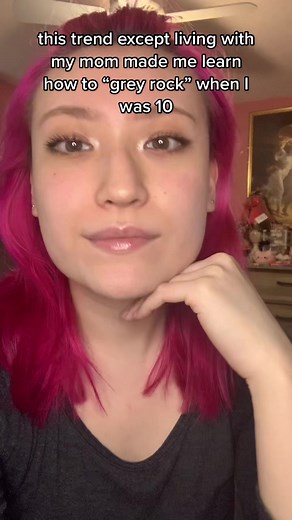 “Grey rocking is a technique used to divert a toxic person’s behavior by acting as unresponsive as possible when you’re interacting with them.” #narcissisticparent #narcissistsurvivor #fyp #trending