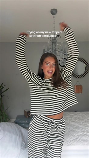 linked^^ #stripe #stripedset #coord #autumn #tiktokshop