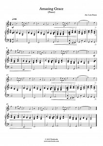 Amazing Grace (accompaniment part) (Traditional) - Piano Sheet Music