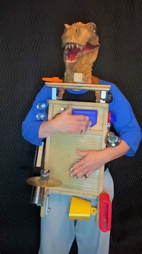 Sauropod shuffle #washboard #percussion #beats #shorts