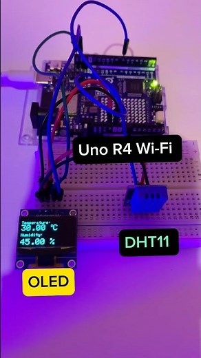 Arduino Uno R4 Wi-Fi & Temperature & Humiditymonitoring
