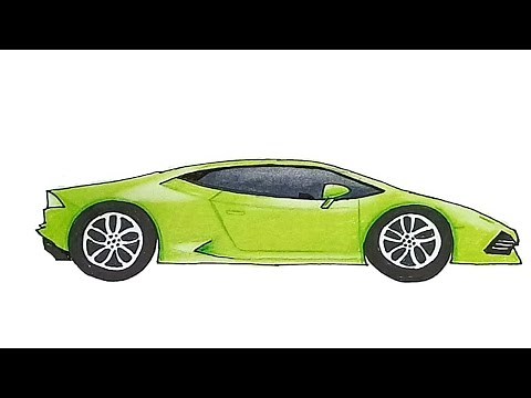 How to draw a Car (lamborghini huracan) step by step