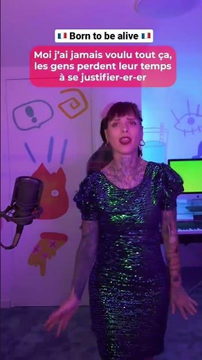 🇫🇷 Born to be alive en français 🤔 #shorts #translatesong #traductionfrançaise #frenchcover