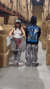 Black/Grey Tatted Graffiti Cargo Sweats and Graphic Heavyweight Pullovers now available on our website! | FB County