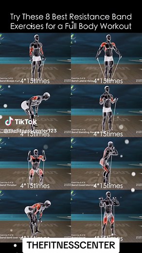 #gym #workout #fitness #tiktok #mensfitness | Resistance Band Workout