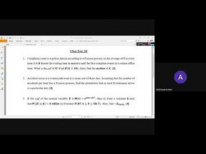 Lecture 16 - Probability and Statistics (MATH 2205) Mahtab Sir