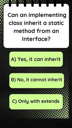 Can an Implementing Class Inherit a Static Method from an Interface? | Java 8