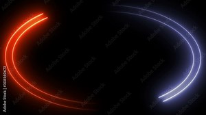 Abstract Ellipse Frame Background, neon Ellipse, Fire Ellipse, Looped NEON Ellipse Lines, club concert dance disco dj matrix beam dmx fashion