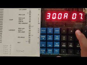 largest number using 8085 microprocessor kit