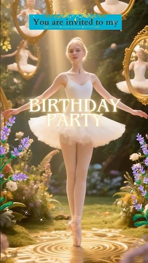 Ballerina Custom Digital Invitations for Birthdays 🎉 Shop Now on VibeByMarina.etsy.com