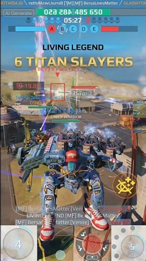 [WR] 6 TITAN SLAYERS (#12) + 2 × Surprise 500 D-Gems Giveaway | #Venire #WarRobots #WR