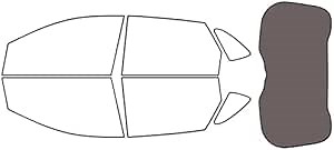 Rvinyl Window Tint Kit Compatible with Ford Edge 2015-2024 - Black 35% - Single Ply No Bubble Film - Do it Yourself Vehicle Rear Windshield Precut Kit