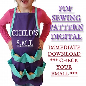 Child's Egg Gathering Apron Sewing Pattern: Easy Sew, Video Tutorial (PDF Pattern) - Etsy