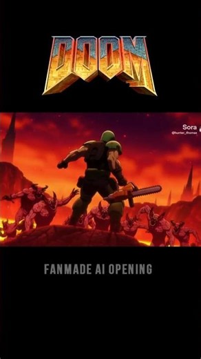 DOOM Fanmade AI Opening 🔥💀 #shorts #doom #aivideo #gaming