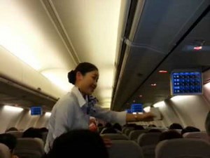 Beautiful Japanese air hostess
