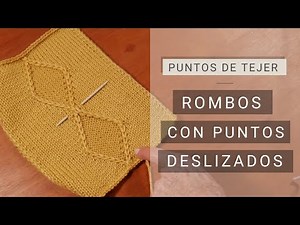 Knitting 💁‍♀ Forming a rhombus with slip stitches Knitting with Lucila