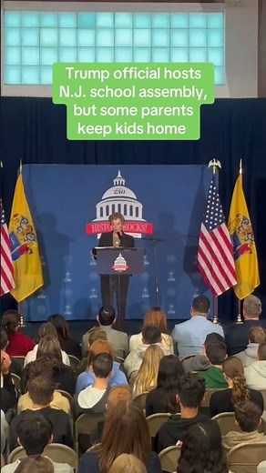 Some parents keep kids home during Trump official's assembly