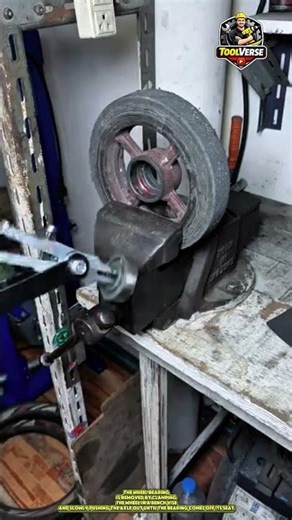 Wheel Bearing Removal Process Using a Bench Vise #wheelbearing #bearingremoval