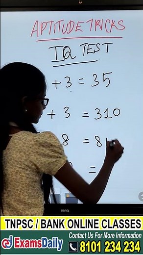 Aptitude - IQ Test Tricks | Maths Shortcuts Tricks in Tamil | TNPSC / BANK Aptitude
