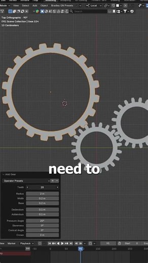 How to animate gears in blender