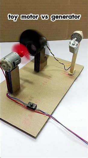 TOY MOTOR VS GENERATOR MOTOR ⚡ SCHOOL PROJECT | MAKE ELECTRICITY AT HOME 🔥