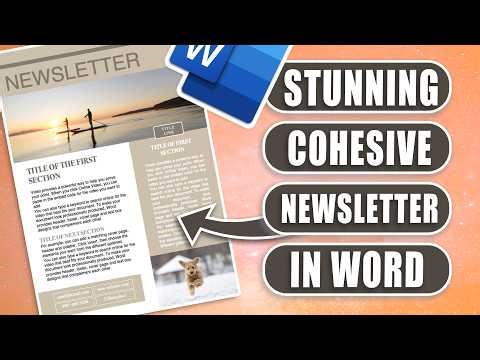 How to Create a Colour-Cohesive Newsletter in Microsoft Word (Step-by-Step)