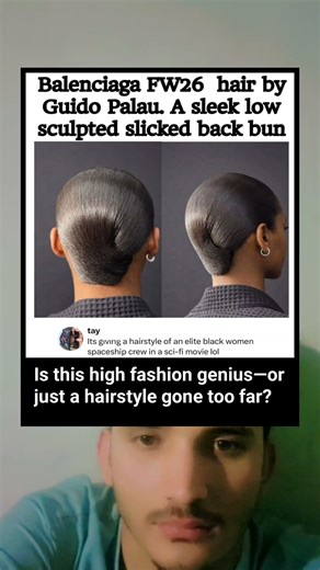 Balenciaga FW26 Hair Look by Guido Palau | Sleek Sculpted Bun