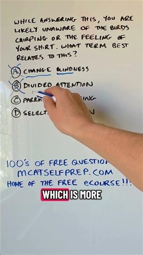 MCAT Question of the Day: Attention