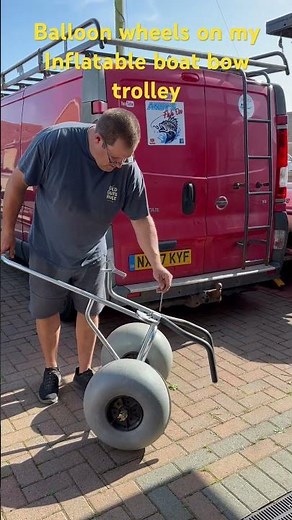 Inflatable boat bow trolley
