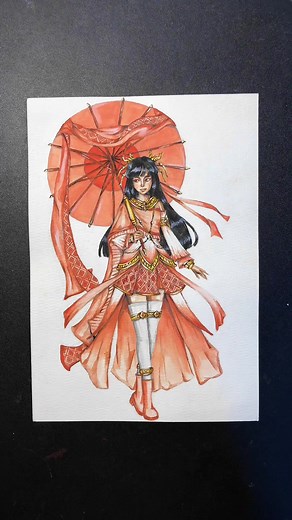 Draw Kagura to arts ✨🎨🎀. #kaguramlbb #painting #cambodia #fypシ゚