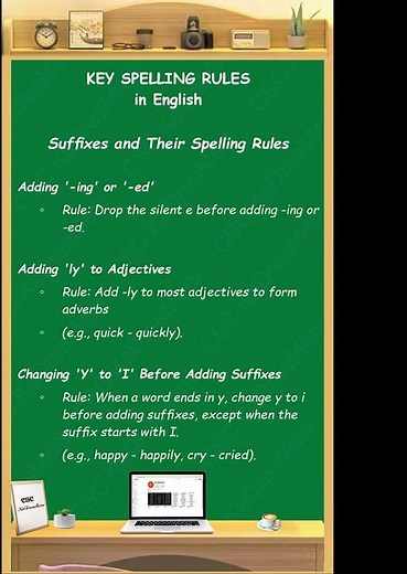 Key Spelling Rule (Suffixes and Their Spelling Rules) #english #englishspellings