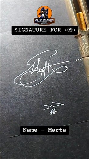 [Letter M Signature] How to Write a SIMPLE Name Signature for Marta